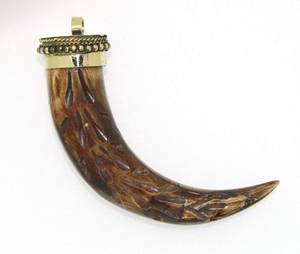 เครื่องประดับวินเทจที่ไม่ซ้ำกันหรูหราแฟชั่นสร้อยคอเขาควายจี้เสน่ห์ปรับขนาดได้จากอินเดีย - Product Image 2