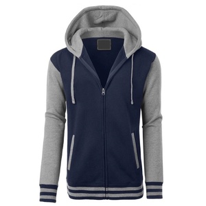 Vente en gros sweat à capuche de haute qualité en laine coupe régulière recadrée unisexe pour hommes impression personnalisée broderie poche 100% coton - Product Image 2