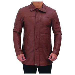Chaqueta de Cuero Sintético para Hombre, con Cierre de Cremallera, Ecológica, Transpirable, de Alta Calidad, Impermeable, Cortavientos, Estilo Casual Elegante - Product Image 6