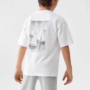 ใหม่ที่กำหนดเอง Oem เสื้อเด็ก6-12y วันเกิดสบายๆธรรมดาแขนสั้นเสื้อยืดที่มีคอที่กำหนดเองพิมพ์ฉลากเสื้อ - Product Image 4