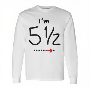 T-shirt à manches longues pour anniversaire de 5 ans et demi, tee-shirt promotionnel pour occasions spéciales - Product Image 2