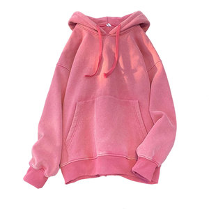 Sudaderas con capucha extragrandes con logotipo personalizado de peso pesado para hombre, sudaderas con capucha con estampado de diamantes de imitación y lavado ácido Sun Fed - Product Image 5