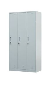 <span class=keywords><strong>Armadietto</strong></span> in Acciaio <span class=keywords><strong>a</strong></span> 3 Ante, Armadio con Serratura per Dormitorio del Personale, <span class=keywords><strong>Armadietto</strong></span> Metallico per Spogliatoio con Asta Appendiabiti - Product Image 6