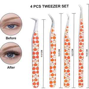 Pince à cils rose personnalisable antistatique de haute qualité avec manche en forme de cœur en acier inoxydable pour extensions de cils avec nano-adhérence - Product Image 4