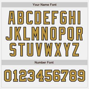 Maillot de baseball bicolore authentique personnalisé blanc vieil or noir - Product Image 5