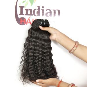 ผมต่อแบบอินเดียคลื่นลึกเป็นลอนเหมือนผมสำหรับผู้หญิงมัดเป็นลอนเหมือนผมสีดำธรรมชาติ100% ราคาถูก - Product Image 3