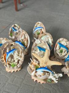CUSTOM RESIN CRAFTS AND GIFTS UNIQUE DOLPHIN SEASHELL DESIGN <b>AQUARIUM</b> <b>DECORATION</b> SUSTAINABLE HANDICRAFT CREATIVE GIFT SETS - Product Image 6