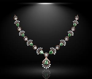 Nuevo lujo moda 14K 18K blanco amarillo oro Cubic Zirconia collar pendiente conjunto para bodas fiestas elegante acero inoxidable para - Product Image 3