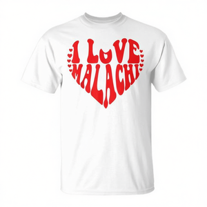 T-shirt I Heart Malachi Groovy con nome personalizzato "I Love Malachi" - per magliette con nome e t-shirt promozionali - Product Image 2