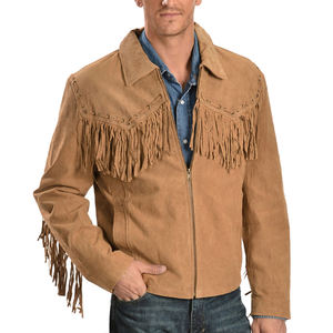 Veste classique à franges en cowboy Vêtements d'extérieur en cuir de style rodéo - Product Image 2