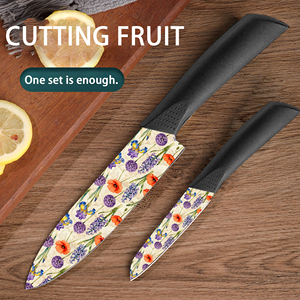 Juego de Cuchillos de Chef Profesionales de Cerámica con Mangos de Plástico, Diseño Ambidiestro, Aptos para Lavavajillas, Afilados, Ideales para Regalo, Entrega Rápida - Product Image 5