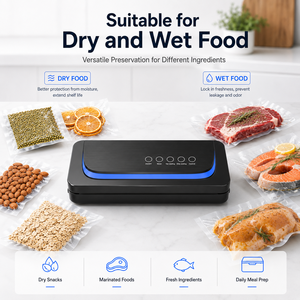 60kPa 110W 30cm 3.3L/min 2000mAh sans fil rechargeable verrouillage poignee machine sous vide soudeuse emballage alimentaire - Product Image 2