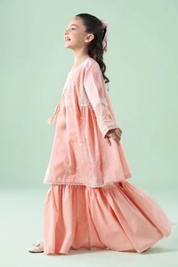 Sharara Larga de Lujo Hecha a Mano para Adultos, Elegante, Tradicional, Cómoda, para Fiestas, Uso Diario, Traje de Verano para Chicas, Georgette de Seda - Product Image 6