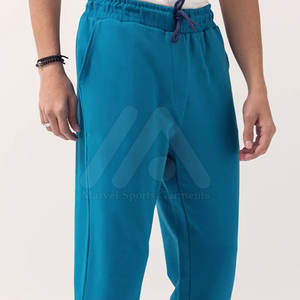 Custom Logo Men's Plus Size Casual Sportswear Training Trouser Mid Waist Straight Pattern Polyester/Cotton Quick Dry Breathable - Product Image 4