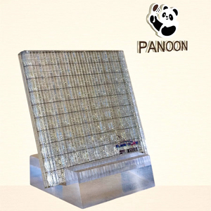 Verre feuilleté transparent avec accents dorés pour les projets commerciaux de maison de luxe pour les applications de salle à manger de mur rideau de serre - Product Image 1