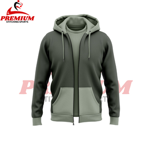 Sudadera con capucha y sudaderas en blanco de alta calidad para hombre Sudadera con capucha con cremallera personalizada Sudadera con capucha holgada de talla grande para hombre - Product Image 1