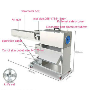 Machine automatique d'éplucheur de carottes d'approvisionnement direct d'usine 220V 1 an de garantie moteur efficace de noyau d'épluchage de légumes de fruits - Product Image 2