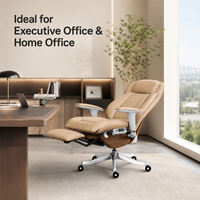 Chaise de bureau ergonomique inclinable moderne avec repose-pieds, chaise de direction intelligente pour le bureau à domicile