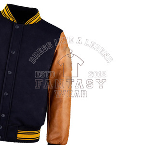 Blouson universitaire homme 2026 de haute qualité, brodé, en polyester, style baseball classique avec broderie universitaire - Product Image 3