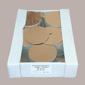 200 Uds bandejas de cartón desechables de oro negro bandeja de disco de una sola porción de 10 cm de diámetro - Product Image 4