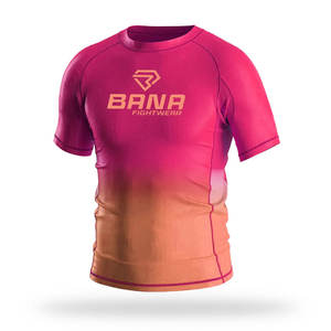 T-shirt de compression unisexe 2024, rashguard, polyester/spandex lourd, manches courtes, été, natation, MMA, logo personnalisé - Product Image 6