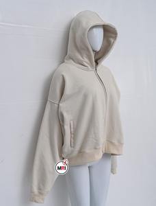 100% coton vente entière haute qualité surdimensionné fermeture éclair respirant personnalisé pull unisexe surdimensionné polaire à capuche pour unisexe - Product Image 3