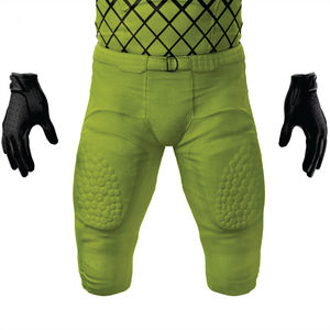 Personalizado 100% poliéster sublimado uniforme de fútbol americano transpirable Parot Verde Negro aparejos sarga equipo frente corto - Product Image 5