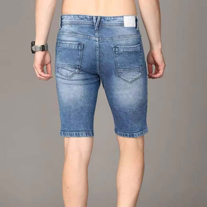 Shorts en jean droits respirants de haute qualité pour hommes, prix de gros, nouvelle collection 2025, style urbain - Product Image 3