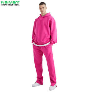 Sudadera con capucha y pantalones lisos transpirables ecológicos para hombre más vendidos, conjunto de chándal de invierno personalizado para invierno - Product Image 1