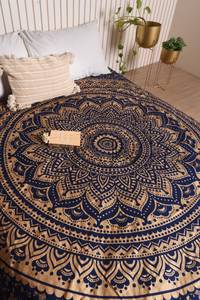 Tapices de algodón indio Twin Mandala Hippie tapiz arte impreso colcha Floral colgante de pared para decoración de Picnic en la playa - Product Image 3