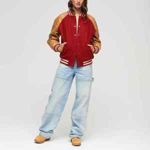 Venta al por mayor Varsity Letterman Jacket Women Baseball Custom Letterman Varsity Jacket Women Crop Varsity Jacket - Product Image 4