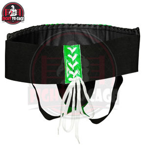 อุปกรณ์ป้องกันขาหนีบสำหรับมวยไทย สีเขียวดำ คุณภาพสูง ผลิตจากหนัง PU ระบายอากาศได้ดี สวมใส่สบาย ปรับแต่งสีได้ - Product Image 2