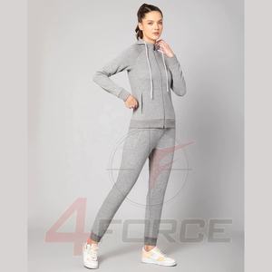 Ensemble de survêtement pour femme avec fermeture éclair, sweat-shirt athlétique, jogging, polaire chaud, vêtements de sport, entraînement en salle de sport, course à pied, vêtements de détente actifs, deux pièces - Product Image 2