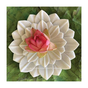 Luxury Indian Art Work Handmade Antique Style Rajasthani <b>Marble</b> Home and Hotel Decorative Urli with Wholesale Price - Product Image 1