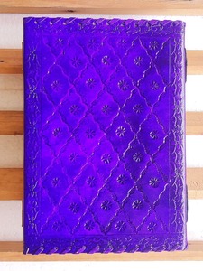 Grand Journal en cuir Chakra à sept pierres Selle cousue et fil cousu Grimoire Notebook Lock Spiral Bound for Gift - Product Image 3