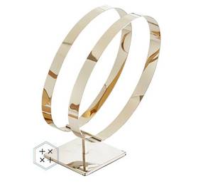 Support d'affichage de ceinture double en cuir en acier inoxydable doré pour magasin de détail - Product Image 2