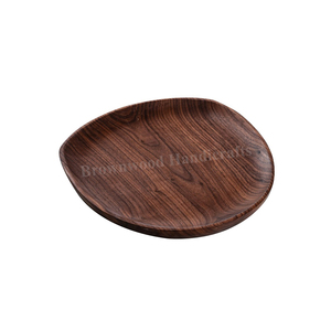 Assiette en bois d'acacia de logo personnalisé gratuit de haute qualité plateau de service en bois de vente chaude plateau de service décoratif pour la maison hôtel - Product Image 1