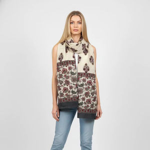 Étole en coton vintage pour femmes, nouveau design, nouveau designer, imprimé multicolore, dupatta fait main, écharpe en coton fantaisie, étole dupatta - Product Image 1