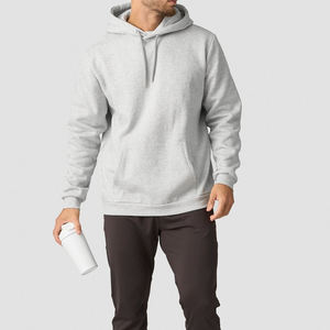 Sweat à capuche pour homme en coton uni d'hiver avec logo personnalisé, nouveau design, vêtements décontractés, style streetwear de haute qualité pour homme - Product Image 2