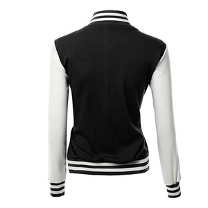 Vêtements pour femmes vestes universitaires nouveauté hiver Letterman vestes Baseball femmes manteaux respirant Logo personnalisé vestes en laine - Product Image 3
