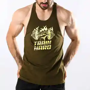 Biểu Tượng Tùy Chỉnh Mùa Hè Thoải Mái Mềm Cotton Hữu Cơ Chạy Người Đàn Ông Tank Top Số Lượng Lớn Phòng Tập Thể Dục Vest Không Tay T-Shirts Y Trở Lại Tank Tops