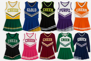 Uniformes de cheerleading, logo personnalisé, ensemble deux pièces, vêtements d'équipe de performance, vente en gros de vêtements de sport, OEM - Product Image 3