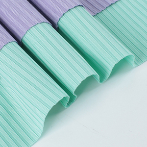 Tissu tricoté côtelé en polyester spandex coloré et écologique, couleur unie, 230 g/m² 2x2, pour filles, vente en gros - Product Image 4