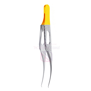 Pinzas Colibri de alta calidad medio oro estándar 1x2 dientes 0,4mm pinzas oftálmicas de acero inoxidable Manual de Cirugía de precisión - Product Image 5