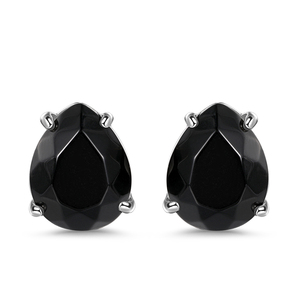 Pendientes de Moda Jeulia New Beginnings con Forma de Pera y Ágata Negra Natural - Product Image 2