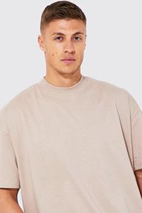 Camiseta de algodón 300 para hombre, ropa de calle transpirable con logotipo personalizado en blanco, cuello redondo y hombros caídos, talla grande, 100% - Product Image 6