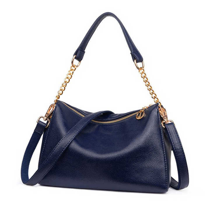 OEM Wholesale Leather Shoulder Bag for Women Genuine Leather Shoulder Bag Fashionable Vintage Crazy Horse Leather Women Bag