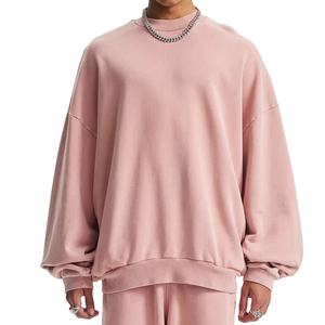 เสื้อสเวตเชิ้ตผู้ชายคุณภาพสูง ผลิตจากผ้าโพลีเอสเตอร์ผสมฝ้าย แบบยูนิเซ็กซ์  ไม่มีลาย  แขนยาว  หนานุ่ม  ซักย้อมสีแบบแอซิดวอช  ปักลาย  ผ้าฟลีซ  สำหรับฤดูใบไม้ร่วง - Product Image 1