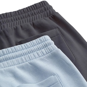 Custom 100% Cotton Canvas <b>Elastic</b> Waist <b>Men</b> Gym <b>Shorts</b> Wholesale Jersey Casual Outdoor Sports Sweat <b>Shorts</b> Solid - Product Image 3