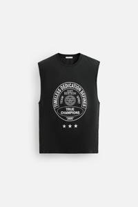 Comprar al por mayor personalizable de los hombres Crop Tank Top chaleco Casual transpirable de secado rápido de seda de pantalla impresa al sol se desvaneció lavado ácido camiseta sin mangas - Product Image 5